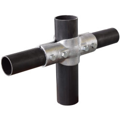 Coquille ronde 76 mm pour pose bat-flancs nu sur poteau 76 mm - Double rangée