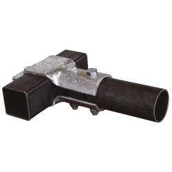 Coquille carree 60x60 mm pour pose bat-flancs nu sur poutre horizontale 60x60 mm - Simple rangée