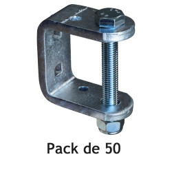 Chape de fixation murale polyvalente - Pack de 50