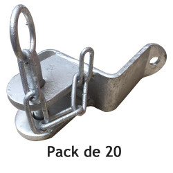 1/2 bride carrée 90 x 90 mm 1 direction - Pack de 20