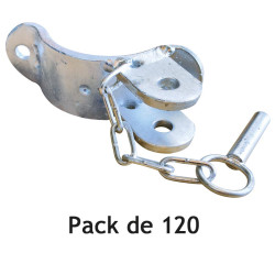 1/2 bride 1 direction pour poteau rond Ø 102 mm - Pack de 120