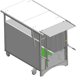 Casquette repliable pour toiture de box à veau roulant PRO et Standard