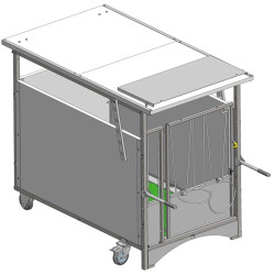 Casquette repliable pour toiture de box à veau roulant PRO et Standard