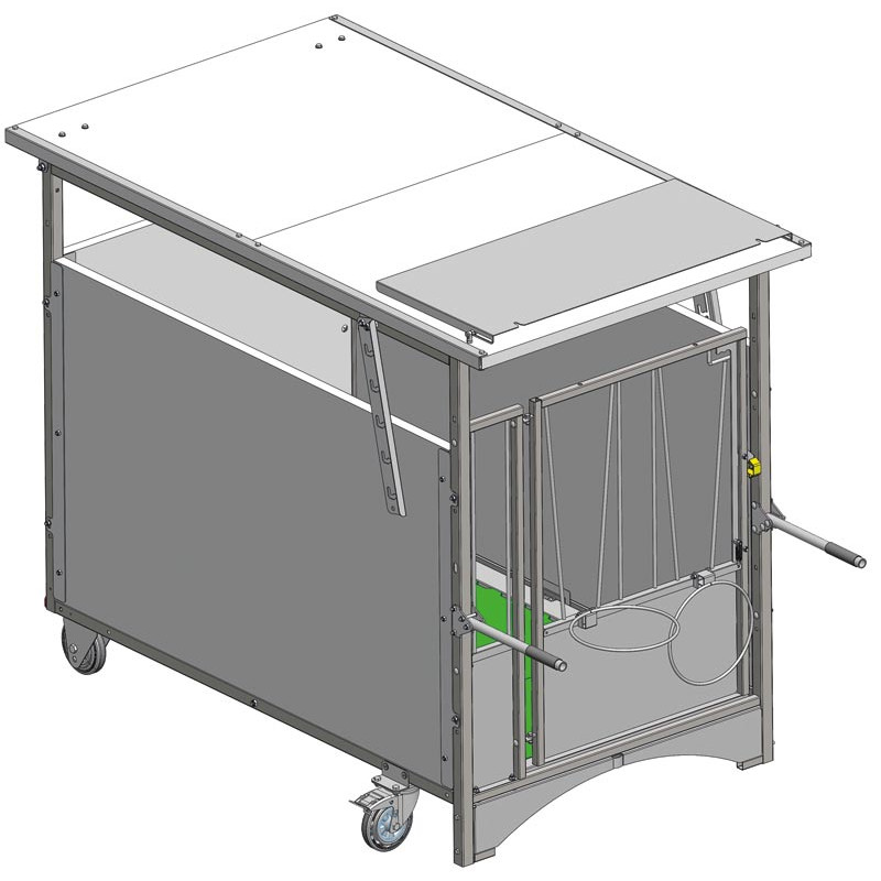 Casquette repliable pour toiture de box à veau roulant PRO et Standard