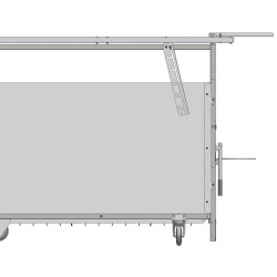Casquette repliable pour toiture de box à veau roulant PRO et Standard