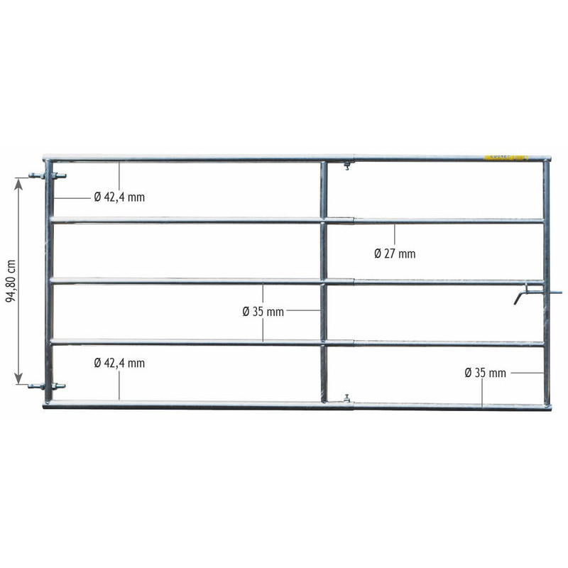 Porte de prairie extensible 2 à 3 m Porte de prairie extensible 2 à 3 m