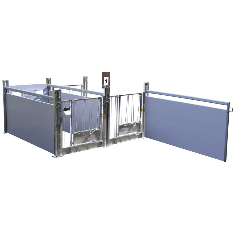 Case à veau STANDARD GM à cloisons PVC amovibles Long. 2,40 m