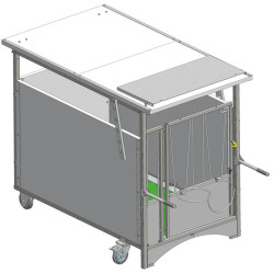 Casquette repliable pour toiture de box à veau roulant PRO et Standard