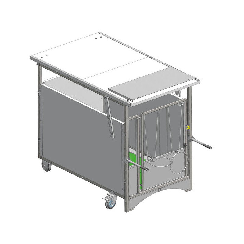 Casquette repliable pour toiture de box à veau roulant PRO et Standard