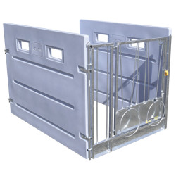 Box à veau HYGIENE PRO PEHD à cloisons PE fixes