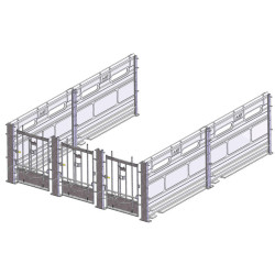 Façade pour case à veaux métallique galvanisée Façade pour case à veaux métallique galvanisée