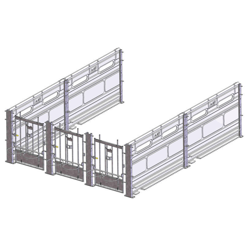 Façade pour case à veaux métallique galvanisée Façade pour case à veaux métallique galvanisée