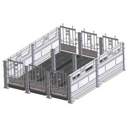 Façade pour case à veaux métallique galvanisée Façade pour case à veaux métallique galvanisée