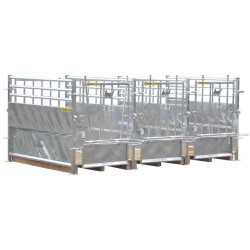 Façade pour case à veaux métallique galvanisée Façade pour case à veaux métallique galvanisée