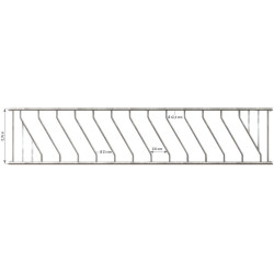 Panneau d’alimentation libre-service oblique JUNIOR Ø 42,4 mm 12 places/4 m