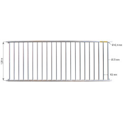 Cloison de séparation barreaudée Ø 42,4 mm - Long. 3 m