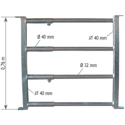 Portillon extensible - Long. 0,50 à 1,20 m