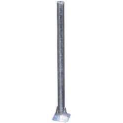 Poteau nu Ø 76 mm sur platine