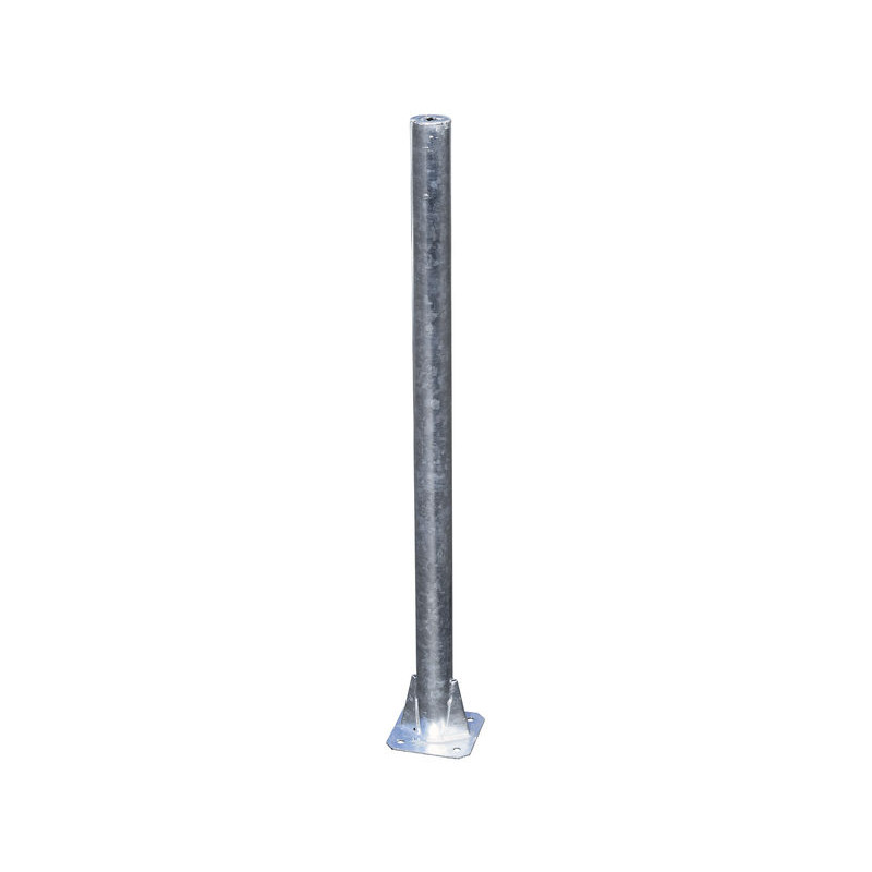 Poteau nu Ø 76 mm sur platine