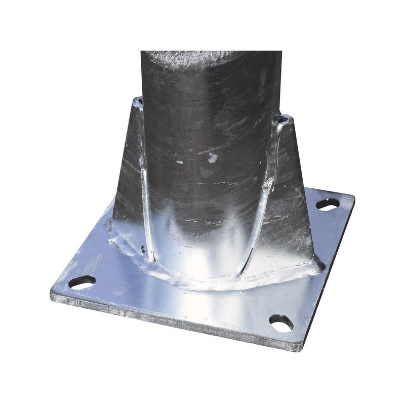 Poteau nu Ø 76 mm sur platine