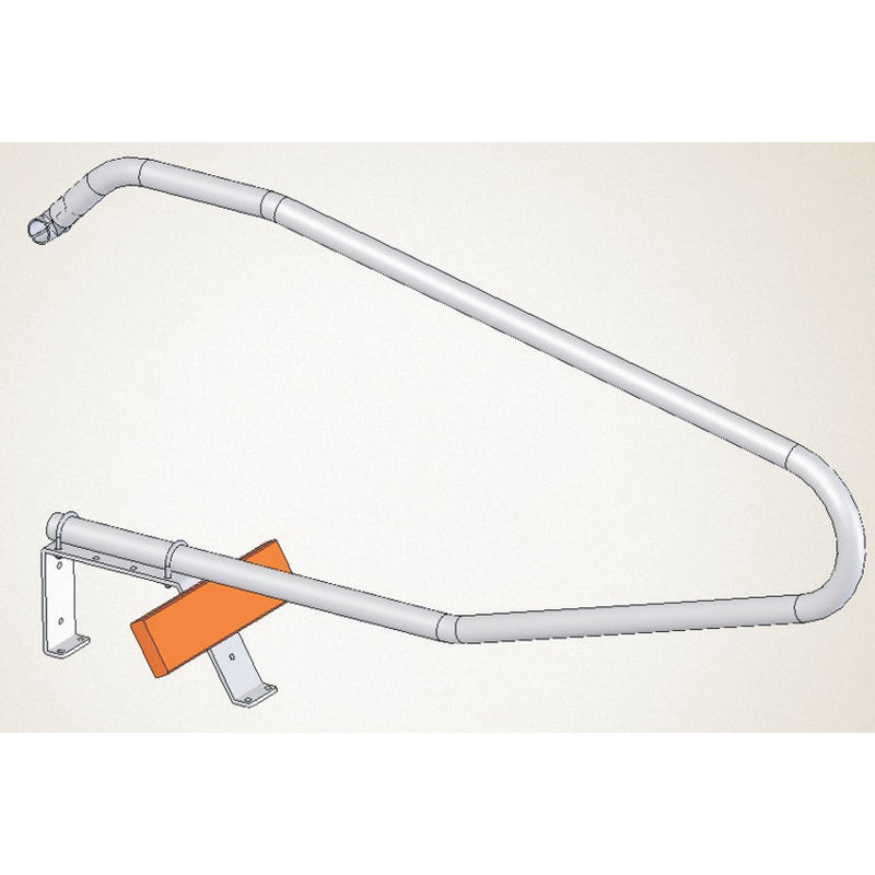Support de fixation au sol incline pour bat-flanc de logette