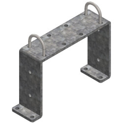 Support de fixation au sol droit pour bat-flanc de logette