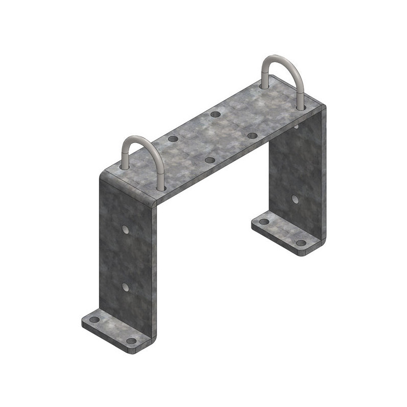 Support de fixation au sol droit pour bat-flanc de logette