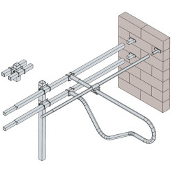 Poutre renforcée carré 60 mm pour installation de bat-flancs de logette