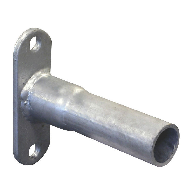 Embout de fixation en "T" sur platine pour barre au garrot droite ou cintrée Ø 49 mm Embout de fixation en "T" sur platine pour barre au garrot droite ou cintrée Ø 49 mm