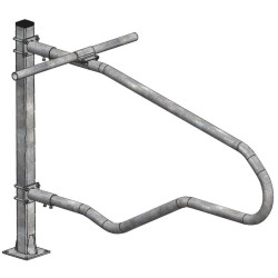 Poteau carré 80x80 mm sur platine