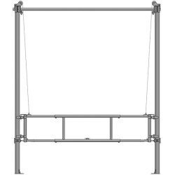 Barrière de séparation relevable  2,30/3,40 m pour couloir de logettes