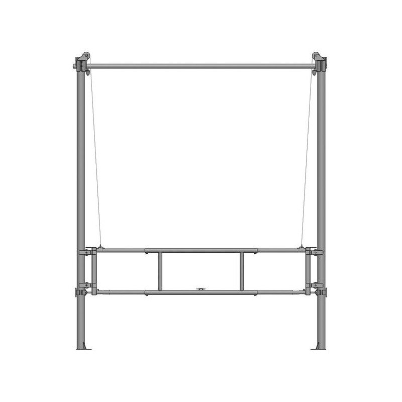 Barrière de séparation relevable  2,30/3,40 m pour couloir de logettes