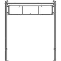 Barrière de séparation relevable  2,30/3,40 m pour couloir de logettes