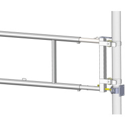Barrière de séparation relevable  2,30/3,40 m pour couloir de logettes