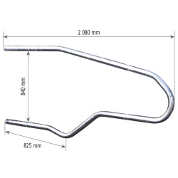 Bat-flanc de logette ache adulte - EUROPE - L.2080 x h.840 mm